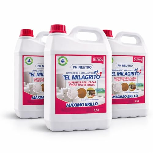 RASMACOR | El Milagrito 5L Limpiador y Abrillantador de Suelos | pH Neutro | Ideal para Mármol, Parquet y Superficies Delicadas | Sin Residuos, Brillo Natural y Aroma Fresco