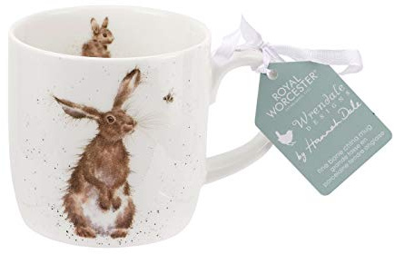 Wrendale Designs Tasse aus feinem Knochenporzellan, Motiv: „Der Hase und die Biene“