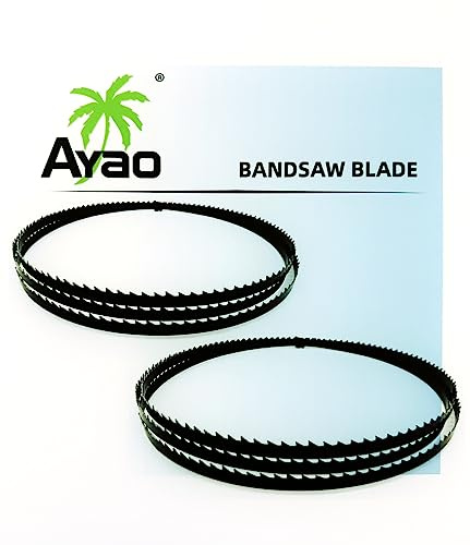 AYAO 72-Inch Band Saw Blade X 1/8-Inch X 12TPI to Fit 10 Delta 28-140, 10 Wen Band Saw and 11 Shopsmith, 2 Pack