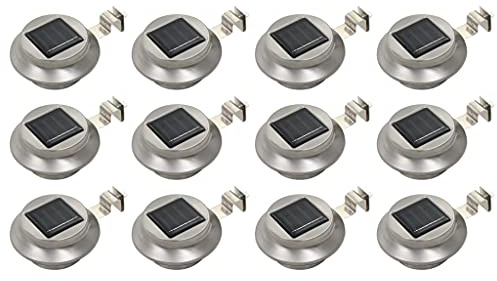 vidaXL Solar-Außenleuchten 12 Stk. LED Rund 12 cm Weiß