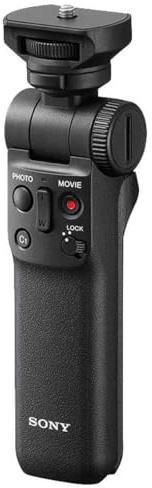 Sony Wireless Bluetooth Shooting Grip and Tripod for still and video, ideal for vlogging (GP-VPT2BT), Black