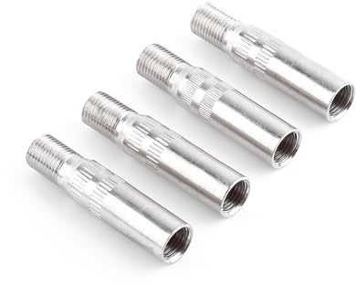 Ventil Schaftverlängerung, 4X Metall Ventil Adapter für ventilverlängerung Radkappen Verlängerung für Kraftfahrzeuge PKW Reifenventilverlängerung