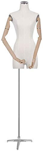 Schaufensterpuppe J-Manikins Schneiderinnen Dummy Dressmakers Dummies Fashion Students Display Büste mit Buchenarm Geeignet für Bekleidung Schmuck Display Stand (Farbe: B)