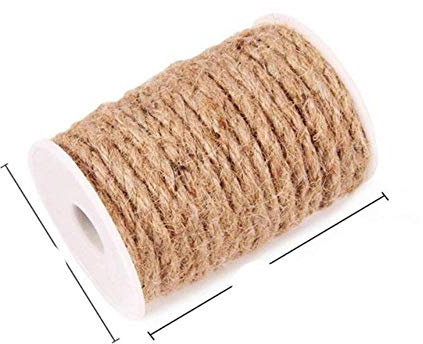 WEDSA 10M natürliches Sisalseil für Katzenklettergerüst DIY handgefertigt 4-10MM Juteseil Lampe Dekoration Seil Schreibtischbeine Binden Hanfseile-China, 6mm x 10M