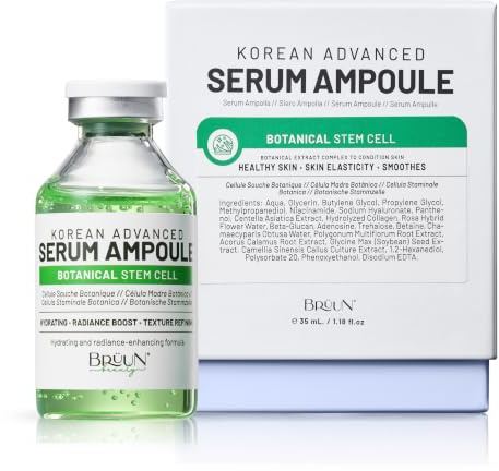 BRÜUN SC - Control Stem Cell Serum Ampoule - Micro Needling Korean Booster for Face and Body to Use with and without Derma Pen Microneedling Skin Care Serum 1.18 fl.oz