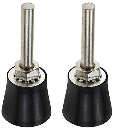 Bestgle Lot de 2 supports de disques abrasifs à changement rapide pour ponceuse Roloc, Diamètre 2,5 cm, Tige 0,6 cm, Caoutchouc, Acier, Extra coarse, Meule à matrice, d’angle, Touret meuler, Hybride