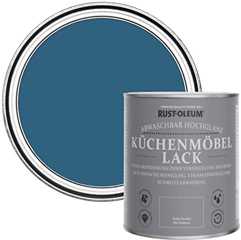 Rust-Oleum Blue Kitchen Cupboard Paint in Gloss Finish - Cobalt 750ml