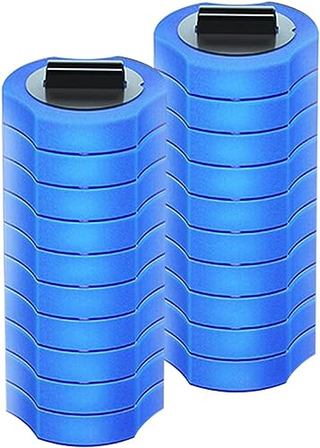 Ozeanblau Toilettenbürste zum Einmalgebrauch, Einweg-Toilettenbürste, Einweg-Toilettenbürste Ersatzkopf, Toilettenbürste Einweg-Nachfüllköpfe(20*Stück Ozeanblau Ersatzköpfe)
