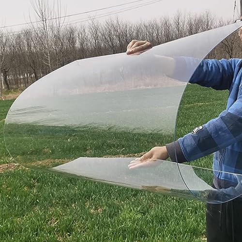 Polycarbonat-Dachplatte,Transparent Acrylglas Platten,Regensichere Isolierung Kunststoffplatte,Stoßsicheren und UV-Beständigen,für Gewächshaus Gartenbau Carports (1x3m)