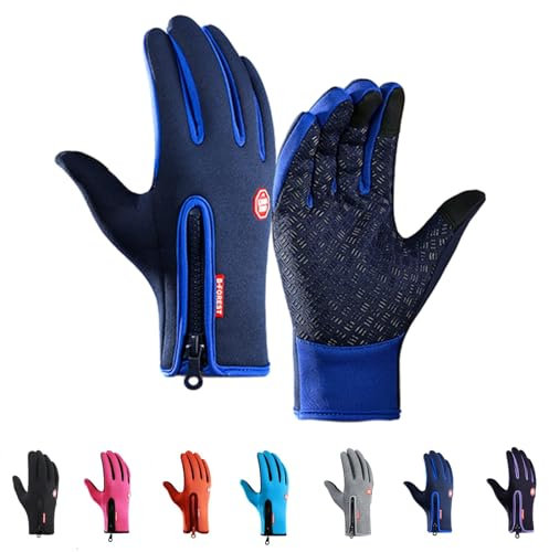 WIWIDANG Freezer Thermo Handschuhe, Freezer Thermo Pro Handschuhe, Thermo Handschuhe Herren Damen Thermohandschuhe Winter (Navy Blue, XXL)