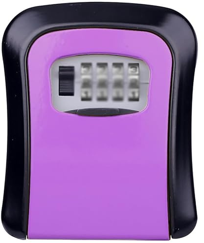 Luminexia Caja Seguridad Llaves Caja Fuerte para Llaves Montada en la Pared - con 4 Dígitos Cerradura de Combinación,Código Reiniciable Caja Seguridad Llaves Exterior,Armarios de Lllaves (8 Colores)