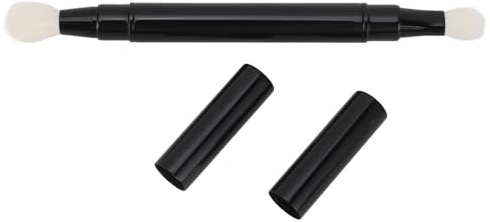 Brocha retráctil de maquillaje de ojos de doble punta, brocha aplicadora de sombra de ojos, brocha correctora portátil para labios, para mezclar, definir, difuminar y sombrear.