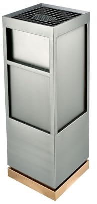 GLigeT Cubo de Basura Cubo vertical for cenizas, rejilla extintor de humo de aluminio fundido, cubo interior galvanizado, comercial for exteriores cubo basura reciclaje exterior