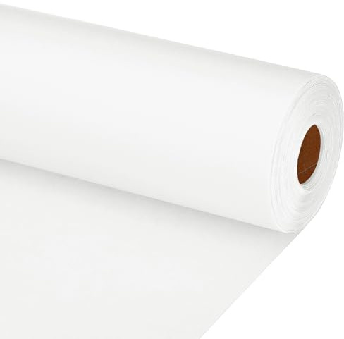 PATIKIL Zeichenpapierrolle 50cm x 30m Zeichenpapier 80 g/m² Weiß | Papierrolle Kraftpapier Malpapier Skizzenpapier Bastelpapier, Für Staffelei Malen Handwerk Geschenkverpackung