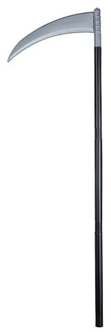 Ciao- Falce per Travestimento (101 cm, smontabile) in plastica Accessorio, Colore Grigio, Nero, 79918.Z