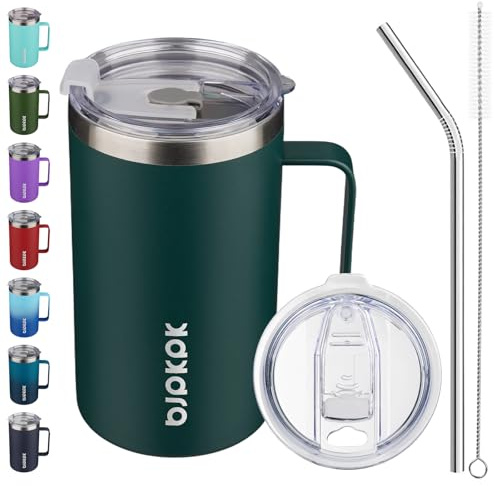 BJPKPK 25oz Insulated Coffee Mug with Handle, Stainless Steel Travel Mug