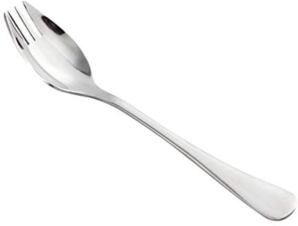 POPETPOP Stainless Steel Salad Fork Spoon Set 6pcs Lightweight Picnic Equipment Instant Noodle Sporks Versatile for Occasions