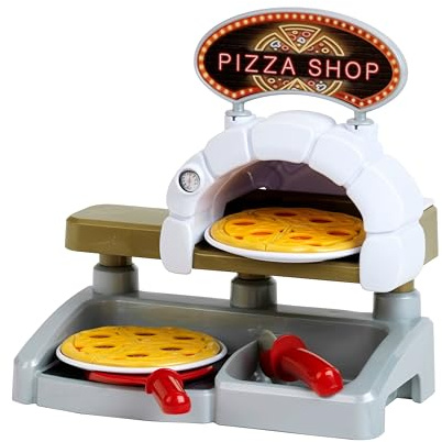 Theo Klein 7337 Pizza Station Kreatives Spielset mit Pizzarad, Teller & Pizzen Spielzeug für Kinder ab 3 Jahren