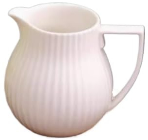 AMYSTY Pot A Lait Sauciere Pot À Lait en Porcelaine Blanche, Tasse À Lait Sensible À La Lumière, Pot À Jus, Seau À Jus Saucier pour Vinaigrette