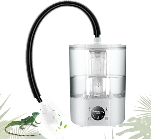Reptilien Luftbefeuchter,4l Terrarium Nebelmaschine | Mit Ultraleiser ZerstäUber Und Trockenlaufschutz,Luftbefeuchter FüR Reptilien, Amphibien, Nasspflanzen