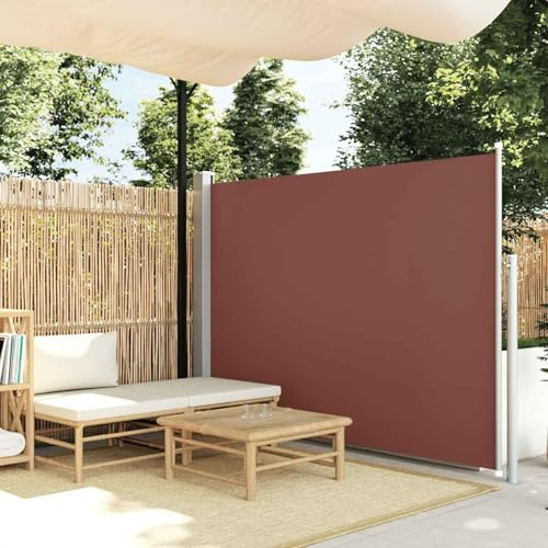 Gecheer Toldo Lateral retráctil 160x500 cm marrón