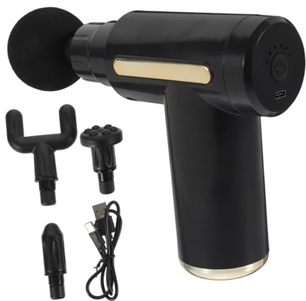 Elektrisches Vibrationsmassagegerät 1 Satz Abs Schwarz | 7, 4v 1800mah Akku, Sechs Stufen mit Vibrationsanpassung, Rundes Massagekopf Zubehör