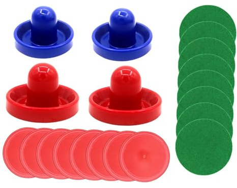 BDJXOZYH 1 set mini Air Hockey Pushers och Air Hockey Pucks 96 mm målhandtag paddlar stil A