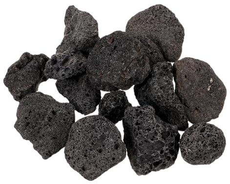 Homoyoyo Piedras volcánicas negras, piedras de lava natural, piedra volcánica, 1 paquete, 300 g, para acuarios y jardineras