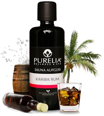 PURELIA Saunaaufguss Konzentrat Karibikrum 100 ml natürlicher Sauna-aufguss - reine ätherische Öle