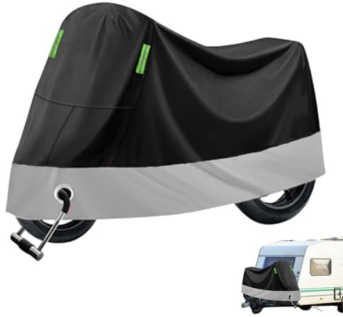 Telo Copribici Impermeabile per 2 Biciclette Protezione UV Telo Copribici da Esterno Resistente per Trasporto su Portapacchi con Foro Antifurto Bici Impermeabile