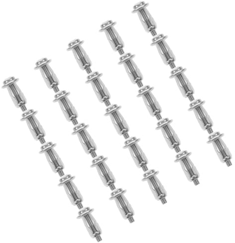 JOINPAYA Set da 25 Pezzi Viti ad Espansione con Dado Petalo per Ancoraggio Porta Cava, Inserti Filettati Metallici Resistenti, Dadi Scanalati per Fissaggio Pareti Cave, Uso Domestico