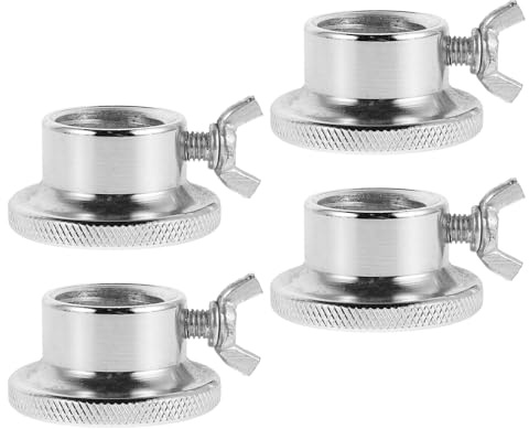 Mikinona 4pcs Spinlock Dumbbell Collars 28mm Steel Anti-loosen Barbell Clips Weightlifting Screw Lock Nuts for Adjustable Dumbbell Bars Fitness Accessories