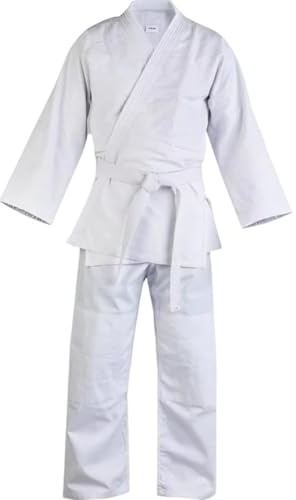 Fituenly Uniforme Judo, Gi Jiu Jitsu Brasiliano con Cintura Bianca, Uniforme Allenamento per Arti Marziali per Uomini E Donne, Gi Allenamento Leggero per Judo E Karate