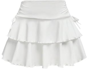 GORGLITTER Girls Ruffle Mini Skorts High Waisted Tie Side Short Skirts