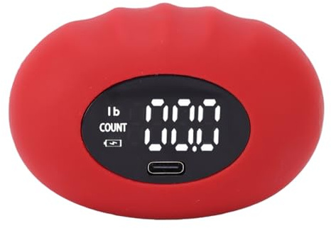 Alomejor Tester di Forza di Presa Dinamometro Elettronico Ricaricabile per Uso Domestico e Sportivo Design Ergonomico in Silicone 396 Libbre (WINE RED)