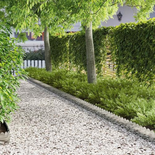 Lumanois Bordure de Pelouse 10 pcs 103 x 20 cm Acier Argenté Murets & Bordures de Jardin Argent,8008687