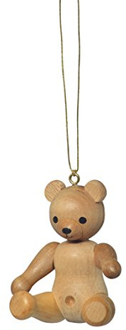 Rudolphs Schatzkiste Baumbehang Teddy sitzend Natur BxTxH= 5x4x6cm NEU Christbaum Christbaumschmuck Baum Baumbehang Weihnachten Baumschmuck Holzschmuck Holz Seiffen Erzgebirge Strauchbehang