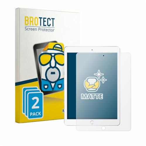 BROTECT Protector Pantalla para Apple iPad 9.7 2018 | (6a Gen.) 2 Unidades Mate Protección Pantalla Made in Germany Película Anti-Reflejos Anti-Huellas
