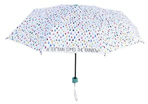 Legami - Paraguas plegable, Ø 100 cm, de poliéster, estructura de acero negro, mango de plástico, ligero, estructura a prueba de viento, funda incluida, After Rain, Small, Casual