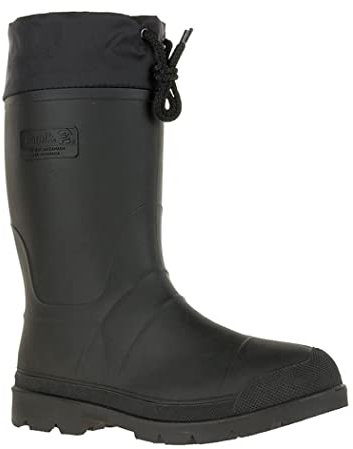 Kamik Forester Insulated Rubber Hunting Boots - Waterproof Insulated Boots for Men - Slip-Resistant Outsole for Hunting - Snow Shoes with Removable Liner - Mid-Calf Height - Black - 15