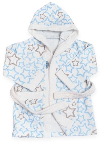 Ti TIN Albornoz Niña o Niño - Algodón Rizo Suave y Absorbente - Bata de Baño Infantil con Capucha, Cinturón y Bolsillo