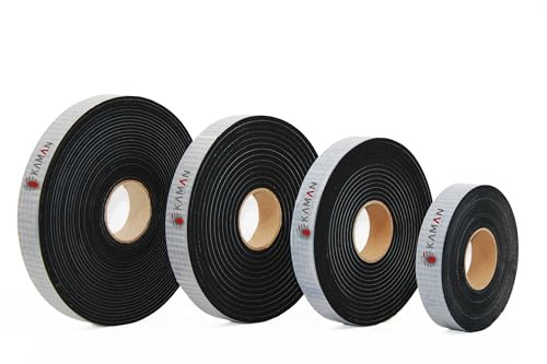 KAMAN Smart Equipments EPDM cellgummi, ensidig tätningstejp, självhäftande skumgummi - 10 meter per rulle - bredd (5 till 100) mm x tjocklek (1 till 20) mm premiumkvalitet prime 10 x 2)