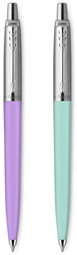 Parker Jotter Originals Kugelschreiber Pastell Edition | Lila & Minze im 1950er Retrolook | Mittlere Stifspitze | Blaue Tinte | 2 Stück