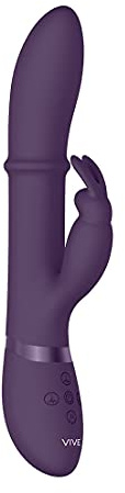 SHOTS VIVE023PUR VIVE Halo - Vibrateur Lapin à Anneau - Vibrateur en Silicone - 10 Modes de Vitesse - 24,5 x 6,7 x 4,3 cm - Violet