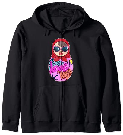 Graffiti Matryoshka Punk Nesting Doll Streetart Matrioshka Sweat à Capuche