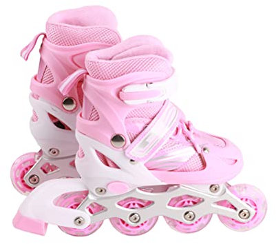 HWGING Inliner Schlittschuhe 2 in 1,Verstellbare Inline-Skates Inline Skates Kinder Rollschuhe Jungen Mädchen Anfänger Damen Herren