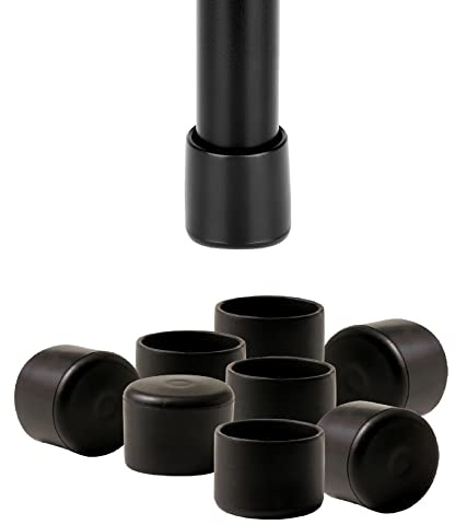 IPEA Tappi per Sedie e Mobili in Gomma Morbida – 16 Pezzi – Gommini Rotondi per Gambe in Legno, Plastica o Ferro di Sedie e Tavoli – Antigraffio e Antirumore per Pavimenti – Diametro 35 mm – Nero