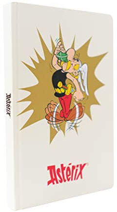 Cuaderno A5 lineas Asterix - Journaling notebook A5 | Bloc de notas A5 - Cuadernos tapa dura con marcapáginas, 180 págs