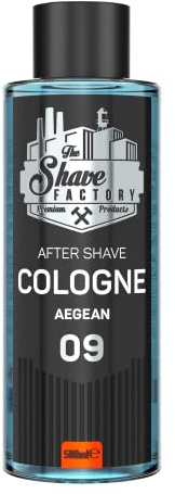 THE SHAVE FACTORY Aftershave-Kölnischwasser – Aegean 500ml – Frischer Zitrus- & Holzig-Duft für Männer – Erfrischendes & Elegantes Aftershave – Beruhigt die Haut & Reduziert Irritationen
