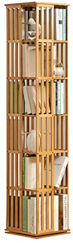 Drehbares Bücherregal Deckenhohes Bücherregal 6-stöckiger Bücherständer Bücher Spielzeug Organizer Regal Für Wohnzimmer, Schlafzimmer (Color : B, S : 37x37x178cm)